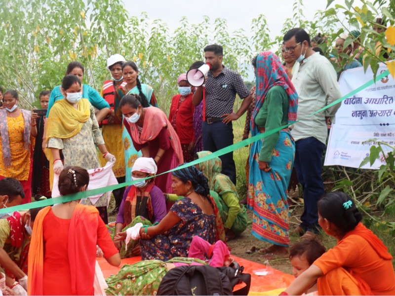 बाढीमा आधारित कृत्रिम घटना नमुना अभ्यास